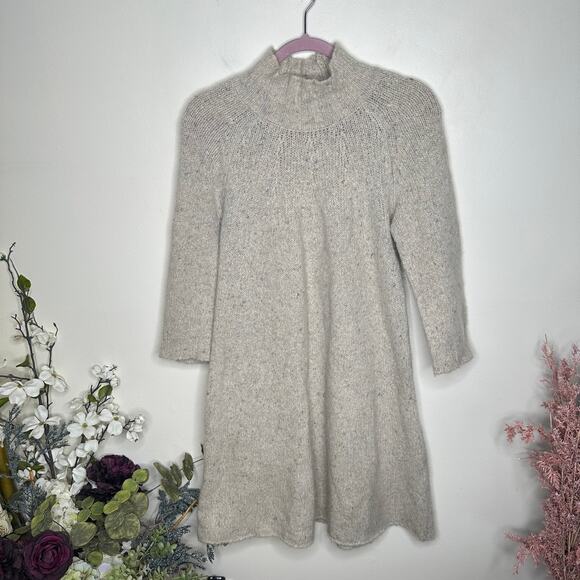FAHERTY Alice Sweater Dress Swansdown Oatmeal Gray {EE1} - Picture 4 of 7